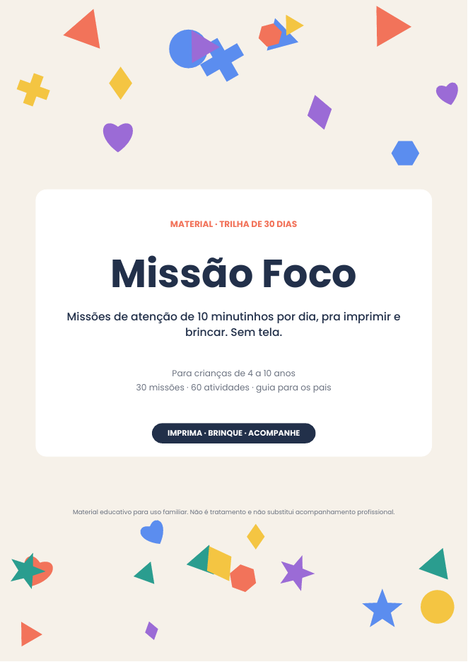 Capa do Material Missão Foco, Trilha de 30 dias